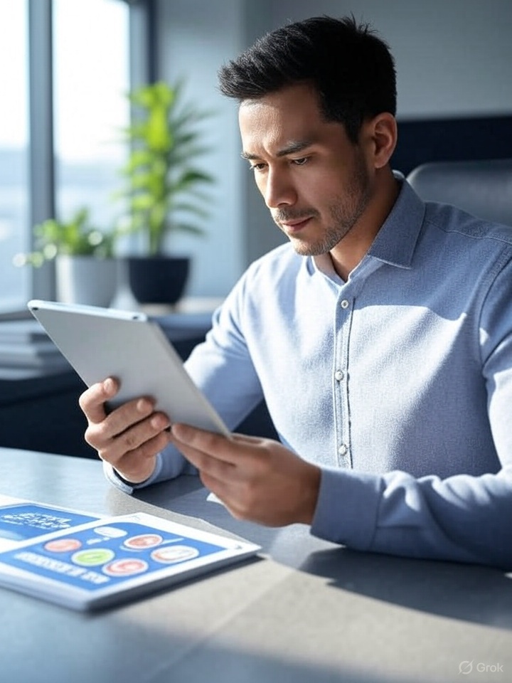 A professional reviews Gladiators Insurance quotes on a tablet at 10:13 AM EDT, June 26, 2025, with charts showing coverage 


