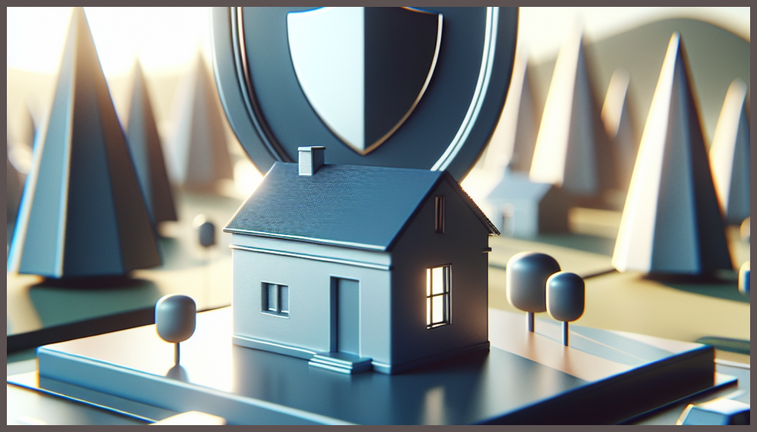 A house with a shield symbolizing home insurance discounts.