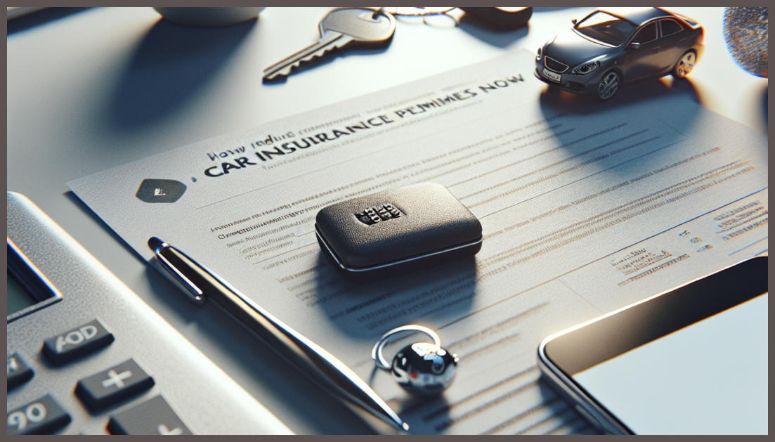 A calculator and car keys on a table representing budgeting for insurance.